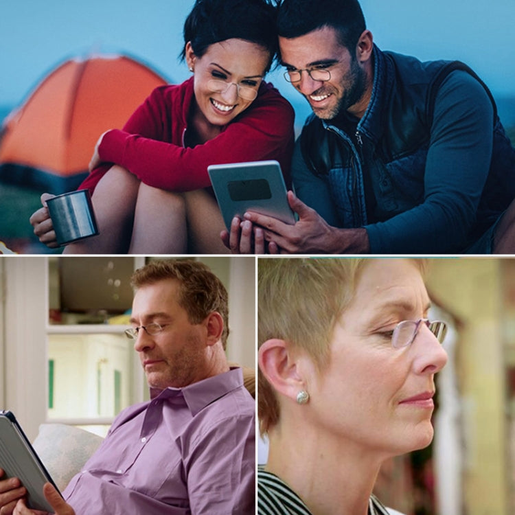 2 PCS TR90 Pince-nez Reading Glasses Presbyopic Glasses with Portable Box