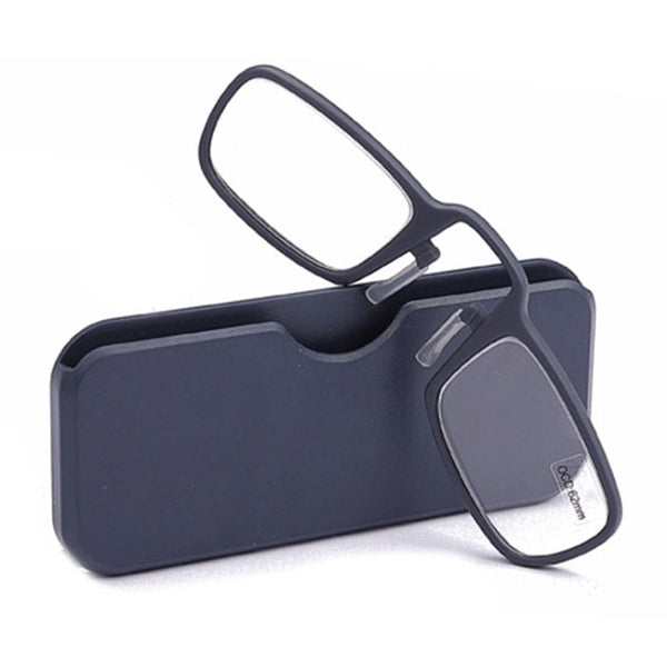2 PCS TR90 Pince-nez Reading Glasses Presbyopic Glasses with Portable Box