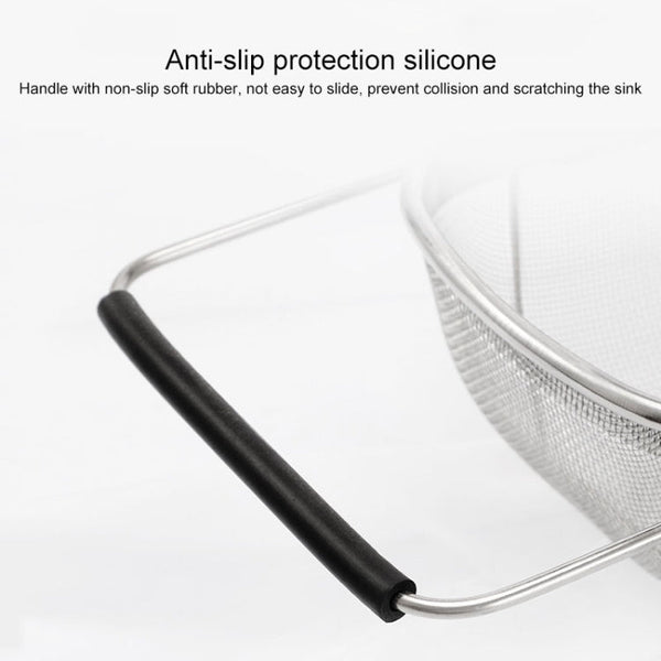 Stainless Steel Foldingf Filter Kitchen Tools Drainage Household Retractable Vegetable Fruit Basket, 24x34x11cm, 18x27x11cm