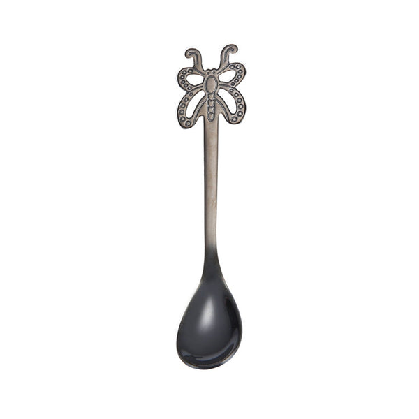 Multicolor Stainless Steel Butterfly Coffee Spoon Fruit Cold Drink Ice Cream Dessert Tea Spoon