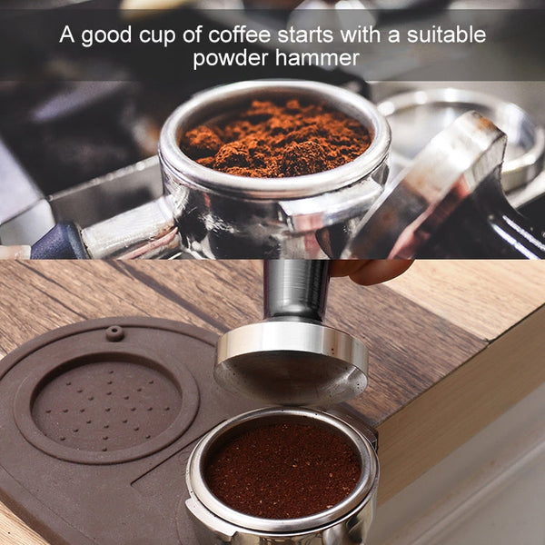 Stainless Steel Coffee Powder Hammer Alumina Constant Pressure Powder Press, 58mm Black