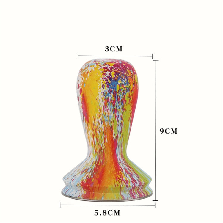 58mm Coffee Tamper Coloured Silicone Frosted Handle Coffee Hammer 304 Stainless Steel Powder Press Coffee Accessories