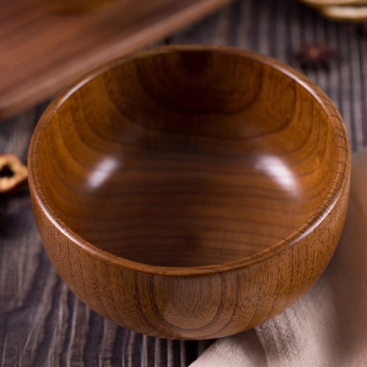 Adult Children Jujube Solid Wood Bowl Soup Noodle Bowl Household Tableware, Diameter 9.5 cm, Diameter 10.5 cm, Diameter 11.5 cm, Diameter 13 cm