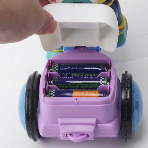 Electric Universal Stunt Tricycle Rotating Cartoon Toy Car with Light Music, Random Color Delivery, Boy, Girl