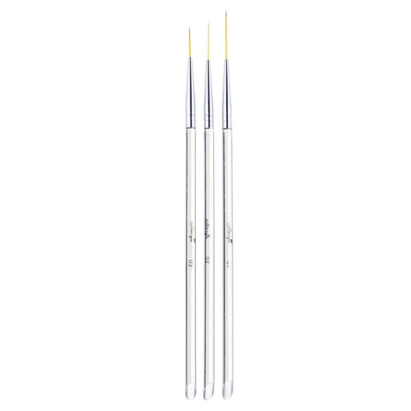 3pcs /Set Nail Double-Ended Color Brush Nail Art Drawing Pen Tool Set