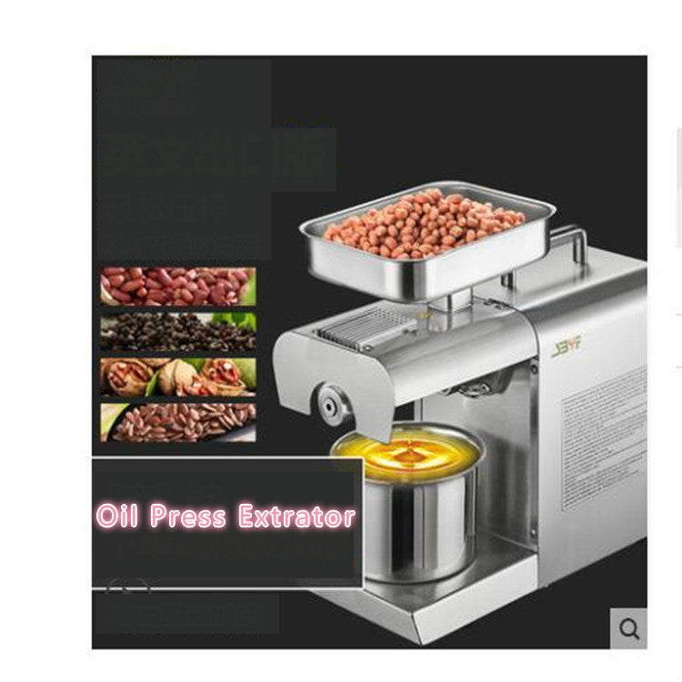 Seed Oil Press Extrator Stainless Steel Commercial Home Automatic Peanut Coconut Sesame Oil Press Machine, Oil Press Extrator