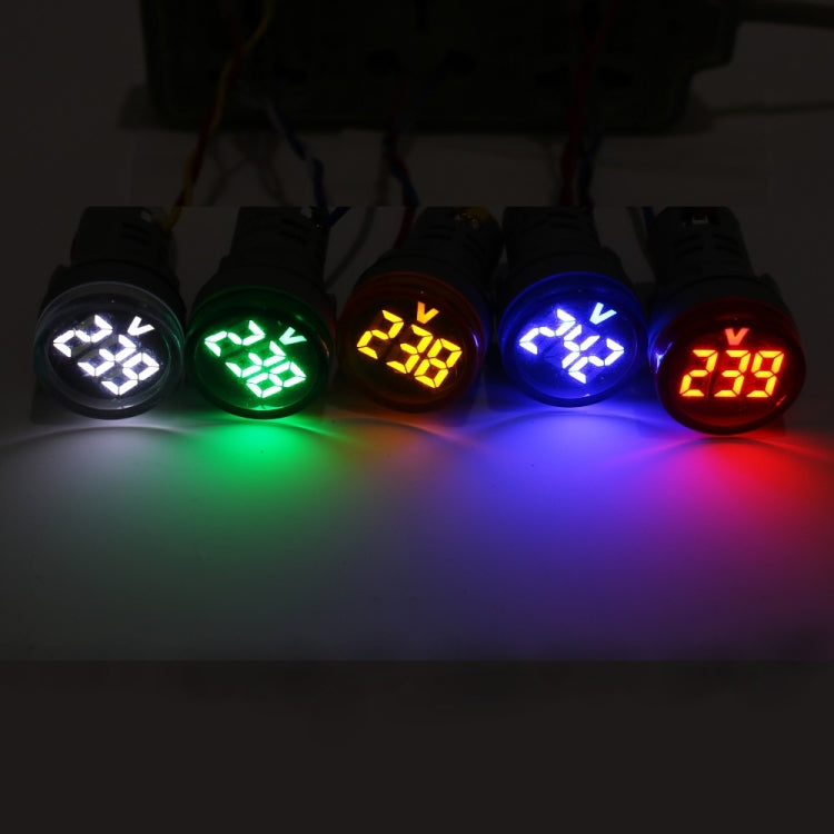 AD16-22DSV  Mini Digital Display 60-500V General Indicator AC Voltmeter, Open Hole: 22mm, 60-500V Red, 60-500V Green, 60-500V Yellow, 60-500V Blue, 60-500V White