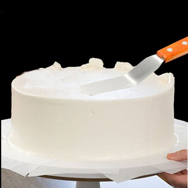 15cm Stainless Steel Cream Spatula Cake Silk Flower Scraper Baking Tool, 4 inch Flower Scraper