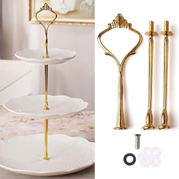 1 Set Sweets Candy Cupcake Tray Wedding Party Cake Display Stand Zinc Alloy Golden Tone cake stand