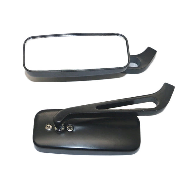 Anti-glare Square Aluminum Motorcycle Modified Rearview Mirror, White Mirror