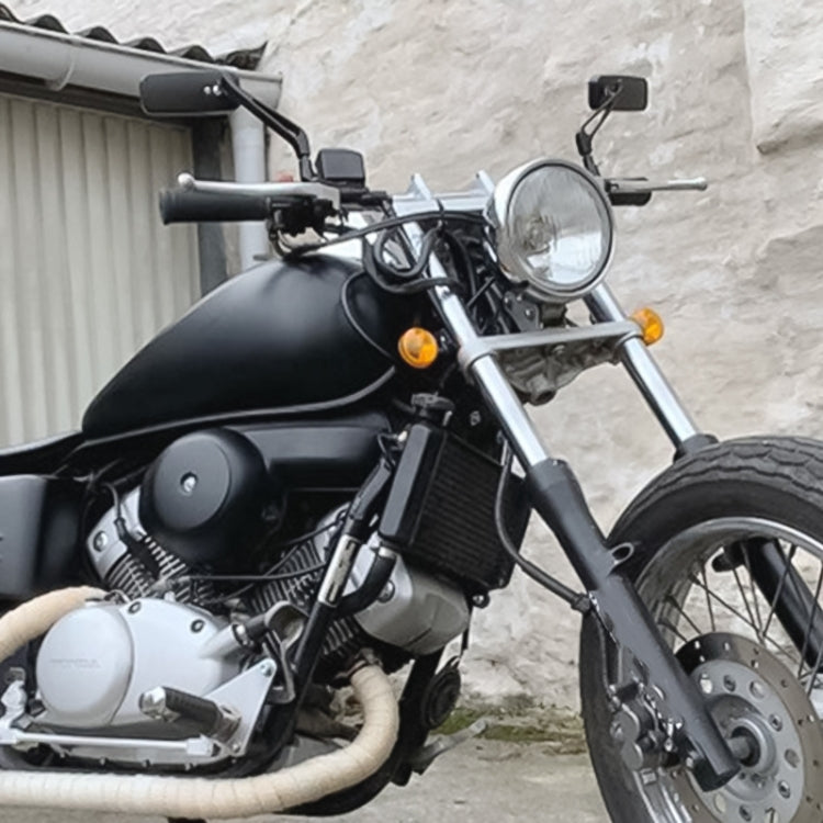 Anti-glare Square Aluminum Motorcycle Modified Rearview Mirror, White Mirror