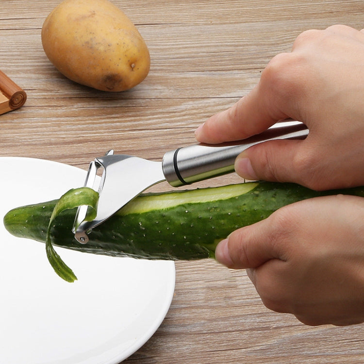 Stainless Steel Peeler Fruit Knife Planer Multi-function Kitchen Scraper Potato Peeling Knife, Triangular Planer, Bow Planer