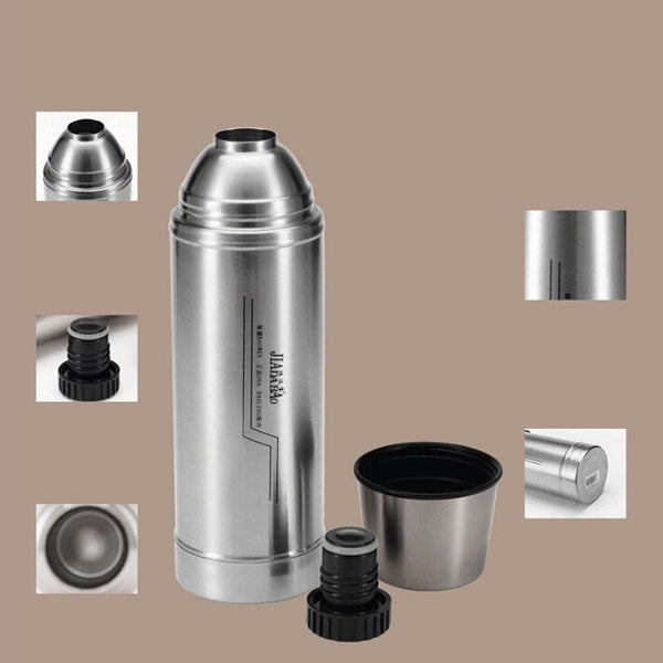 Outdoor Travel Household Stainless Steel Vacuum Insulation Pot, 1L
