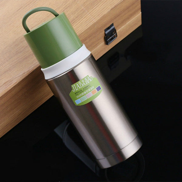Portable Car Student Child Business Tea Insulation Cold Stainless Steel Vacuum Flask, 300-400ml