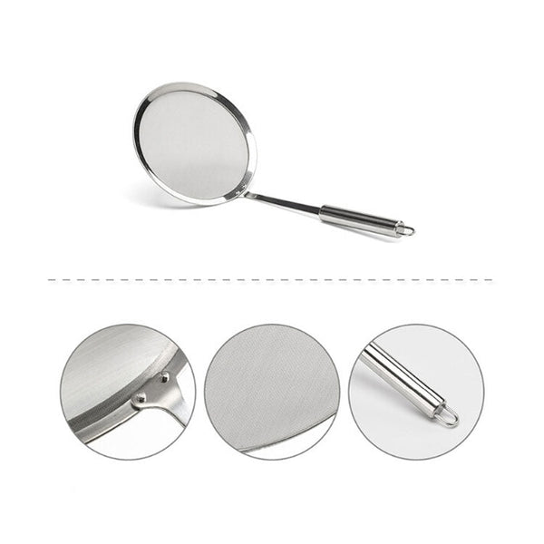 Stainless Steel Fruit Juice Soy Milk Oil Case Hot Pot Flour Dregs Filter Grease Leak, 10cm, 12cm, 16cm