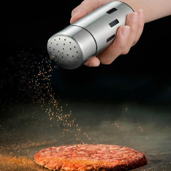 Stainless Steel Sauce Jars Chili Jars Barbecue Condiments Box Seasoning Jar Set, Small Hole, Large Hole, Mesh  Hole