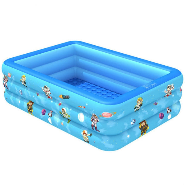 Household Indoor and Outdoor Aerospace Pattern Baby Square Inflatable Swimming Pool, 120 x 85 x 35cm, 130 x 85 x 50cm, 150 x 110 x 50cm, 180 x 130 x 55cm, 210 x 135 x 55cm