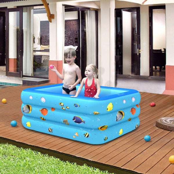 Household Indoor and Outdoor Aerospace Pattern Baby Square Inflatable Swimming Pool, 120 x 85 x 35cm, 130 x 85 x 50cm, 150 x 110 x 50cm, 180 x 130 x 55cm, 210 x 135 x 55cm