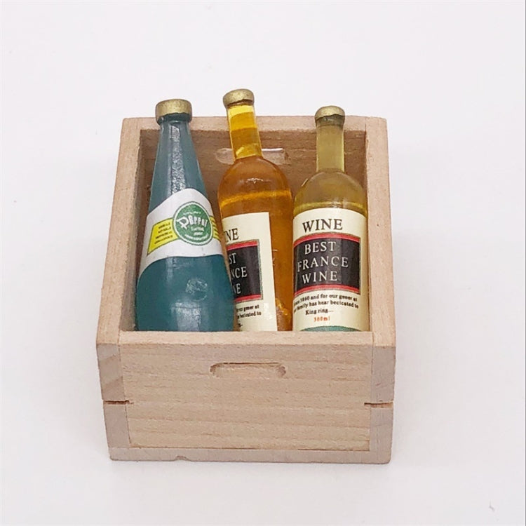 3 PCS / Set 1:12 Mini House Toy Simulation Wine Drink Decoration, 3 PCS / Set Wine Drink Decoration