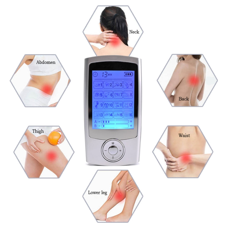 16 Mode Digital Electronic Pulse Massager Muscle Stimulator Pain Relief Machine