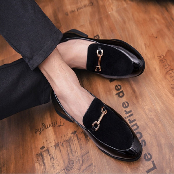 British Style Pointed Shoes Versatile Casual Shoes Slip-on Men Shoes
