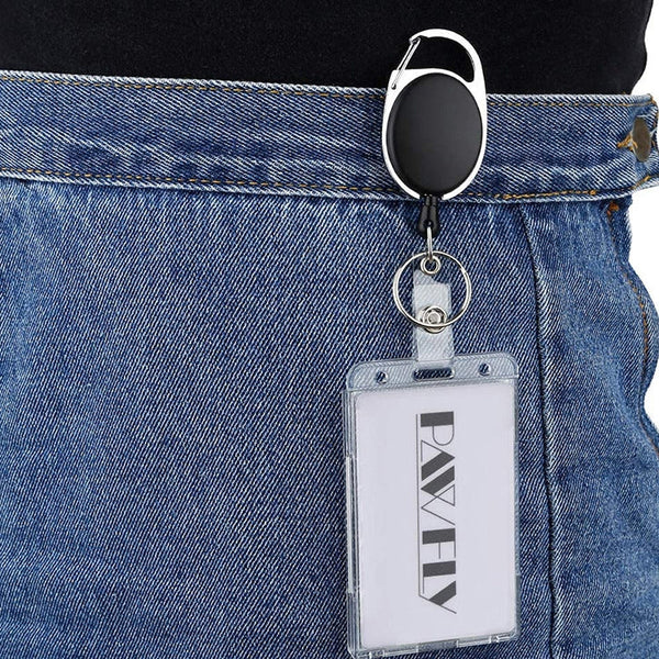 20 PCS Hard Plastic ID Badge Card Holder Integrated Injection Molded Transparent Double-sided Card Holder