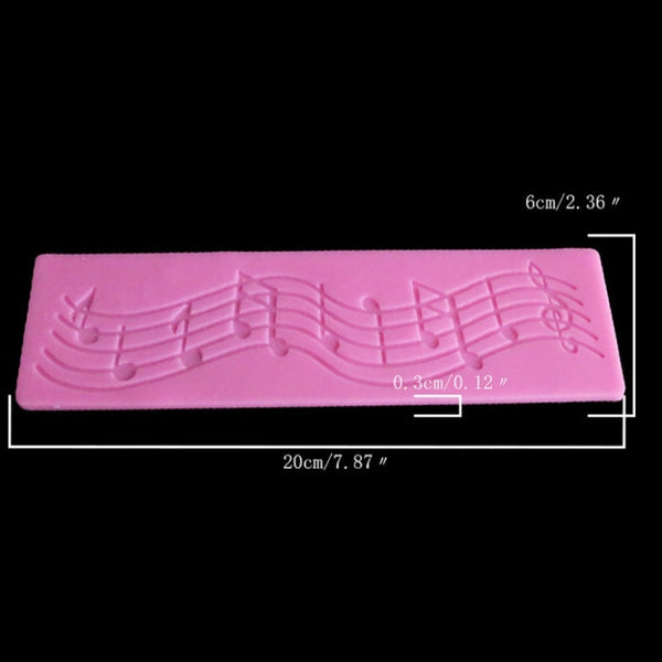 2 PCS Note Cake Decoration Silicone Mould Fondant Cake Tool Baking DIY Mould, Note Shape