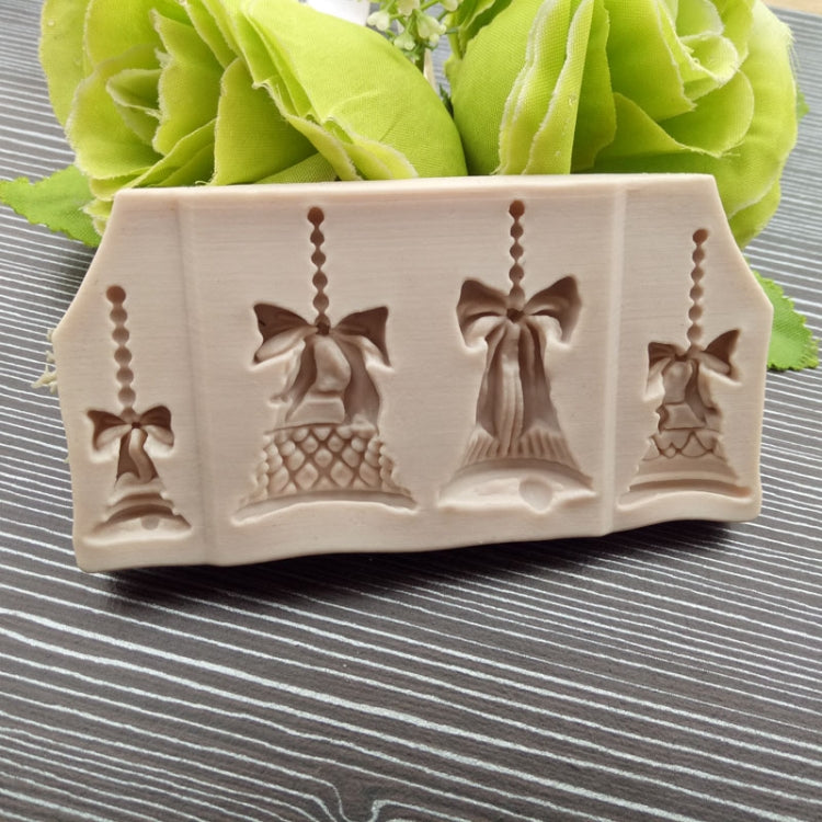 2 PCS Christmas Bells Chocolate Candy Cookie Cake Decorating Tools DIY Baking Fondant Food Grade Silicone Mold, Christmas Bells
