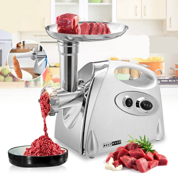 MGB -120A 250W Household Electric Multi-function Stainless Steel Kitchen Sausage Twisting Machine Meat Grinder, MGB -120A White, MGB -120A Black