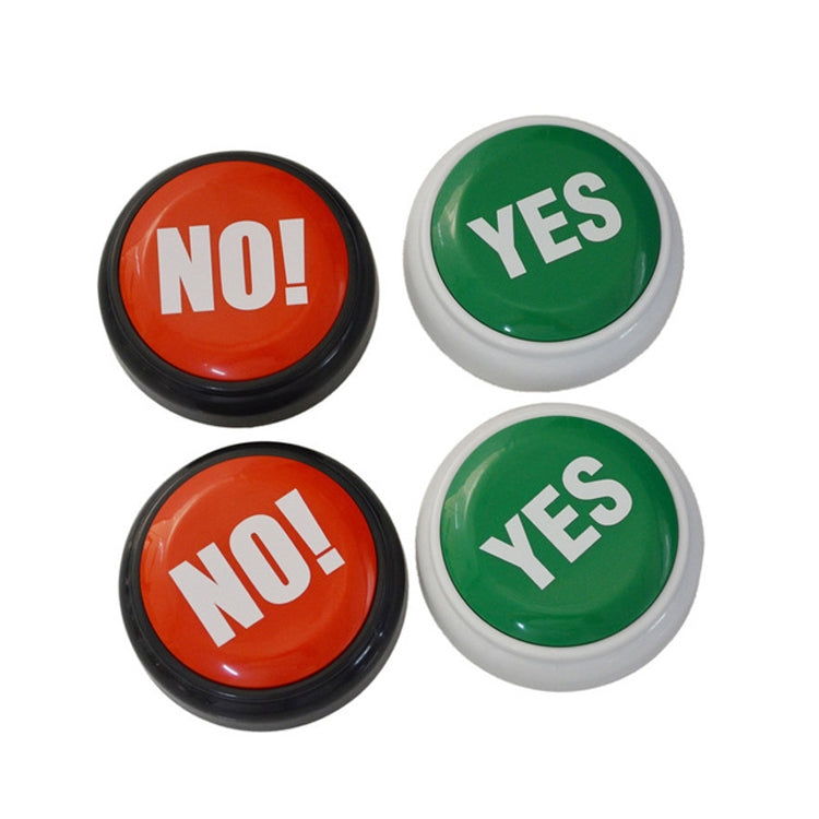 3 PCS Party Knowledge Quiz Game Electronic Squeeze Sound Box Answer Toy, Green YES, Red NO, Blue SORRY, Red with Light BULLSHIT, Daren show, Laugh and Cry