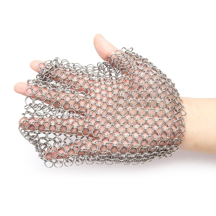 Stainless Steel Square Cast Iron Cleaner Pot Brush Scrubber Home Cookware Kitchen Cleaning Tool