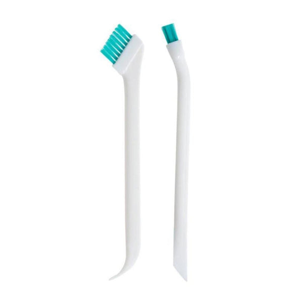 2 Sets 2 in 1 Double Head Door Window Gap Cleaning Brush Cup Brush with Tail Scraper