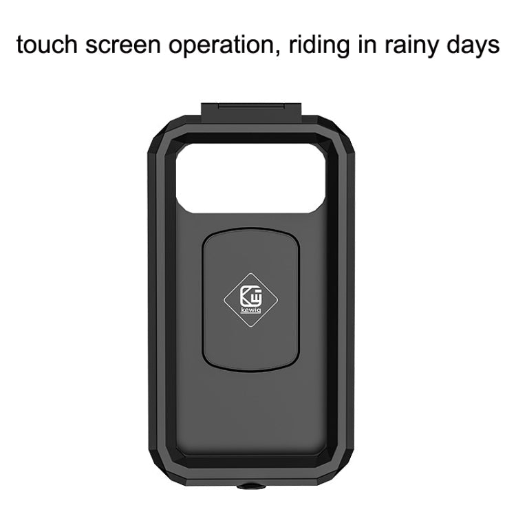 Kewig Bicycle Motorcycle Rearview Mirror Waterproof Box Touch Screen Phone Holder, Small Rearview Mirror Installation, Large Rearview Mirror Installation