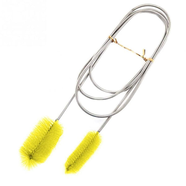 Kitchen Water Pipe Cleaning Brush Stainless Steel Cleaning Brush Spring Long Hair Brush