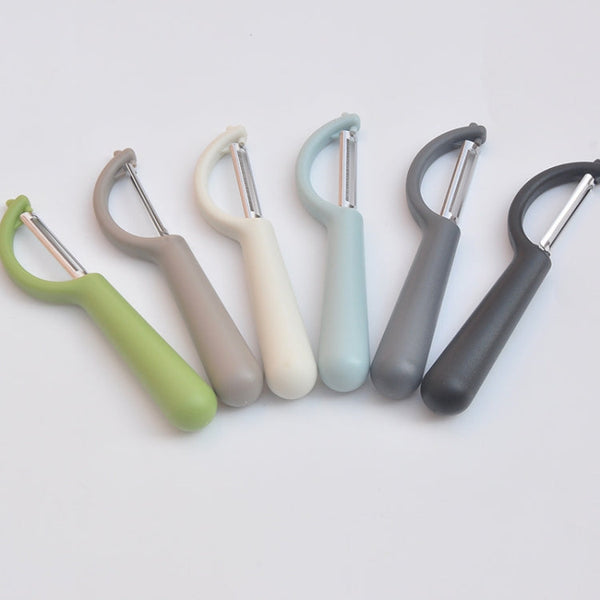 4个一卖 Stainless Steel Round Handle Peeler Sugar Cane Scraper  Fruit Plane, 4 PCS Apple Peeler Knife (Dark Gery), 4 PCS Apple Peeler Knife (Green), 4 PCS Apple Peeler Knife (White), 4 PCS Apple Peeler Knife (Light Gery), 4 PCS Apple Peeler Knife (Black) ...