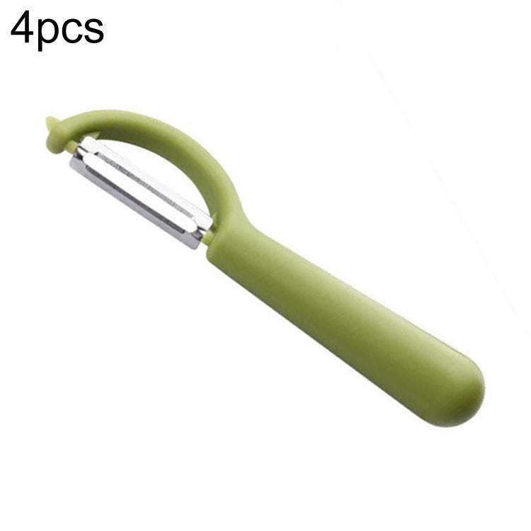 4个一卖 Stainless Steel Round Handle Peeler Sugar Cane Scraper  Fruit Plane, 4 PCS Apple Peeler Knife (Dark Gery), 4 PCS Apple Peeler Knife (Green), 4 PCS Apple Peeler Knife (White), 4 PCS Apple Peeler Knife (Light Gery), 4 PCS Apple Peeler Knife (Black) ...