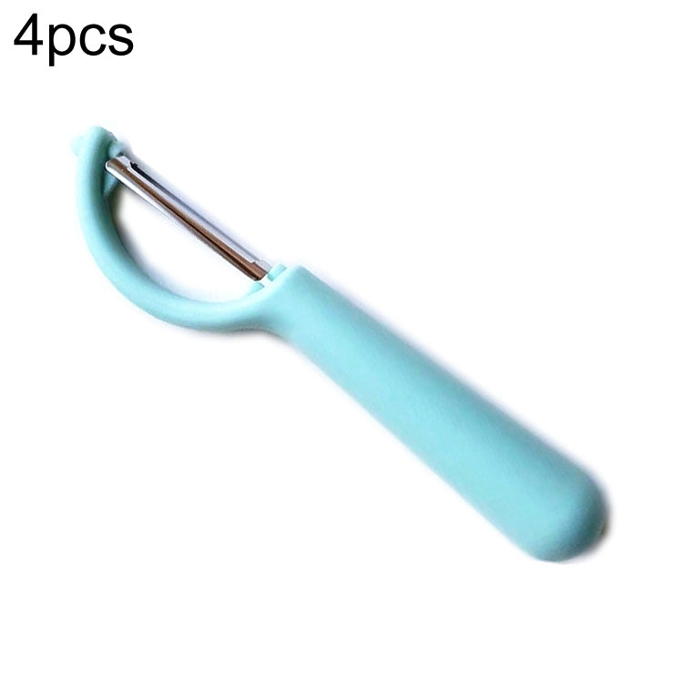 4个一卖 Stainless Steel Round Handle Peeler Sugar Cane Scraper  Fruit Plane, 4 PCS Apple Peeler Knife (Dark Gery), 4 PCS Apple Peeler Knife (Green), 4 PCS Apple Peeler Knife (White), 4 PCS Apple Peeler Knife (Light Gery), 4 PCS Apple Peeler Knife (Black) ...
