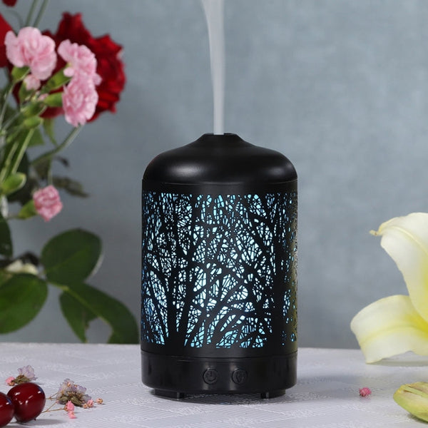 Metal Tree Air Humidifier Essential Oil Diffuser Mist Maker Colorful LED Lamp Diffuser Aromatherapy Air Purifier,, US Plug, UK Plug, EU Plug, AU Plug