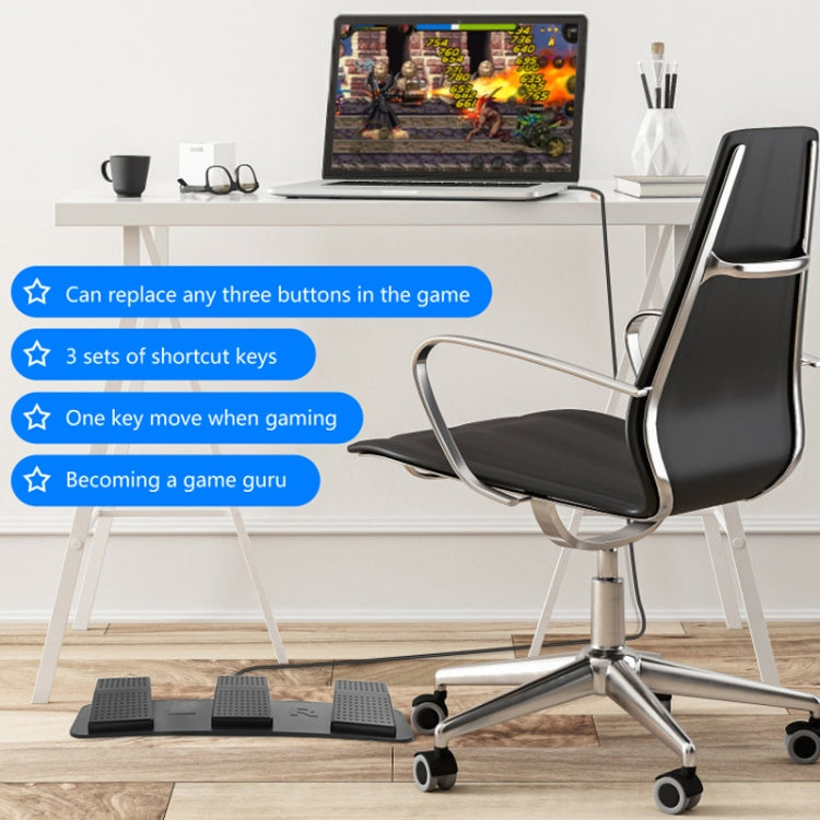 Pcsensor FS23 CF Foot Pedal Switch Keyboard Control Mouse Game Combo Pedal