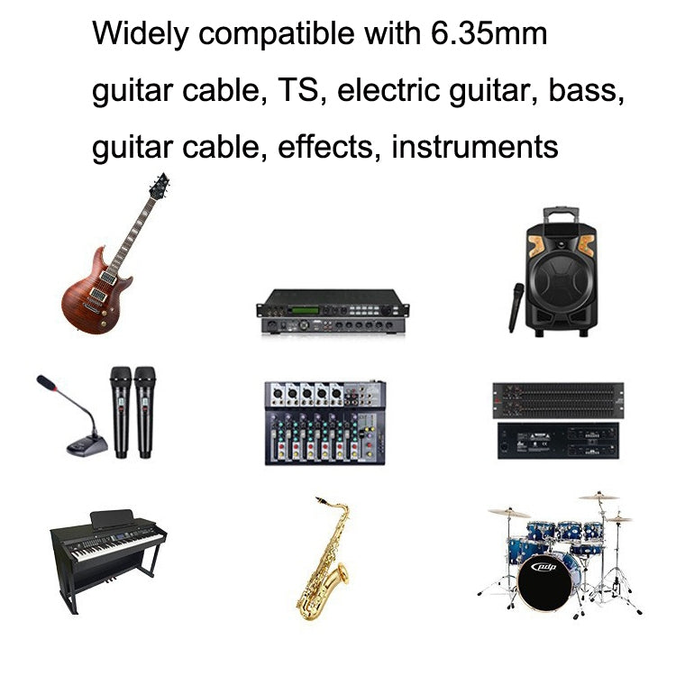 2 Elbow Head 6.35mm Guitar Cable Oxygen-Free Copper Core TS Large Two-core Cable, 0.15m, 0.3m, 0.5m, 1m, 1.5m, 2m, 3m, 5m, 8m, 10m