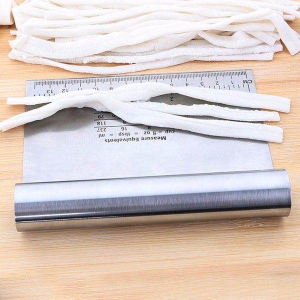 Home Durable Stainless Steel with Scale Section Noodle Cutter Baking Tools, Noodle Cutter (Silver)