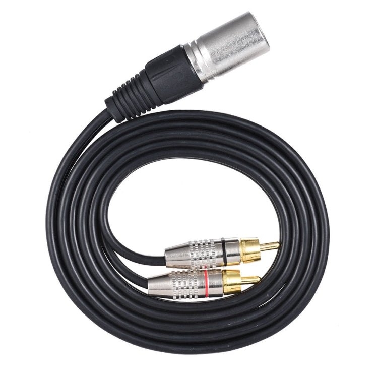 XLR Male To 2RCA Male Plug Stereo Audio Cable, Length:, 0.5m, 1m, 1.5m, 2m, 3m, 5m, 8m, 10m