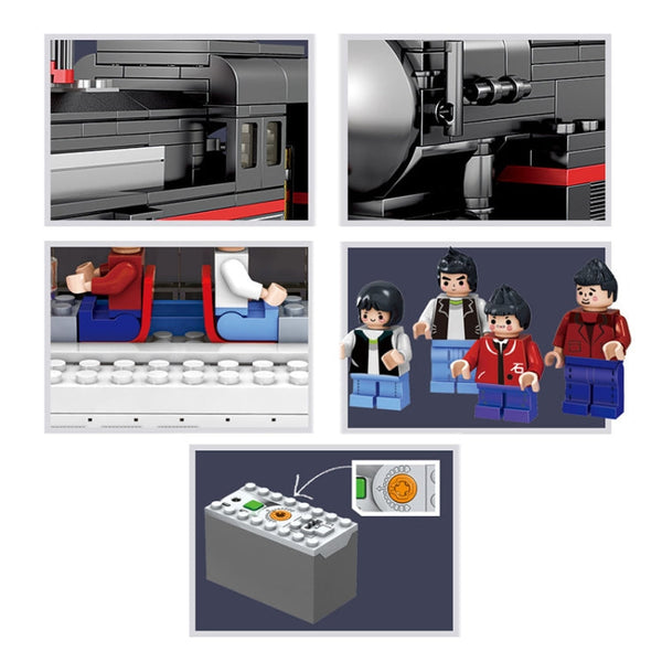 City Train Series Assembled Building Blocks Lego Simulation Electric Rail Train Puzzle Toys