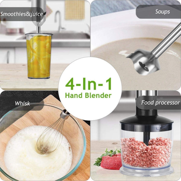 Multifunctional Food Processor Handheld Blender Detachable Magic Stick 5-speed Variable Speed Stainless Steel Cooking Stick, CN Plug, Handheld Blender