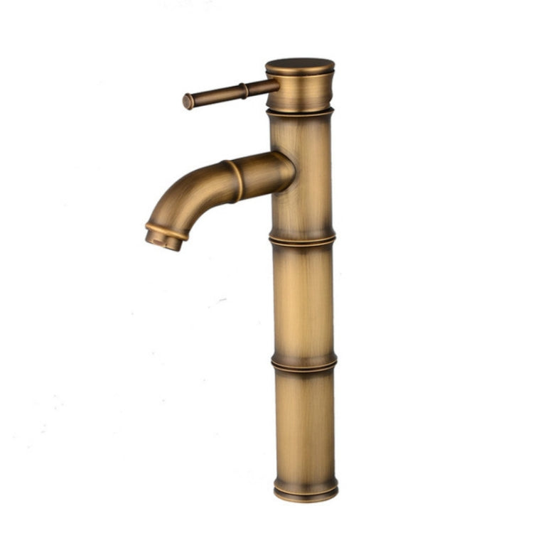 Antique Retro Hot Cold Water Bathroom Counter Basin Bamboo Waterfall Basin Copper Faucet, Breaking 2 Knots, Breaking 3 Knots, Early 2 Knots, Early 3 Knots, Elbow 2 Knots, Elbow 3 Knots