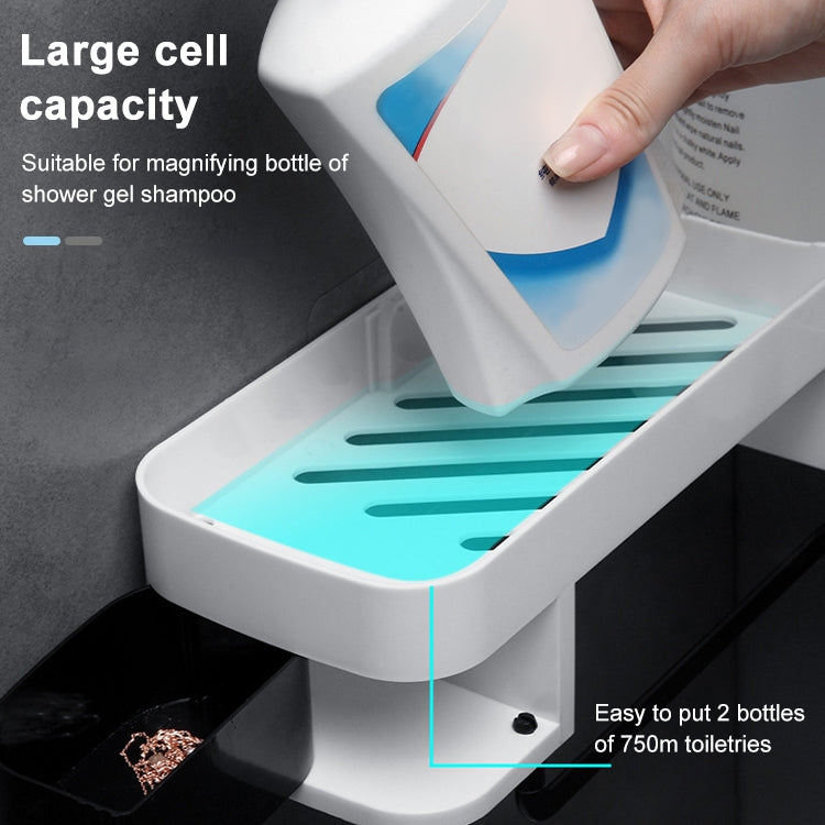 2 PCS Bathroom Accessories Shower Shelf Seamless Rotating Tripod Seamlessly Fixtures Storage Rack Kitchen Tripod