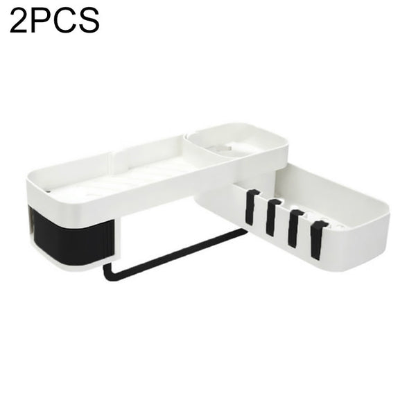 2 PCS Bathroom Accessories Shower Shelf Seamless Rotating Tripod Seamlessly Fixtures Storage Rack Kitchen Tripod