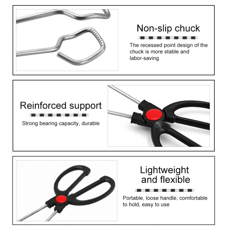 Stainless Steel Plastic Handle Barbecue Tongs Food Clip Barbecue Tools