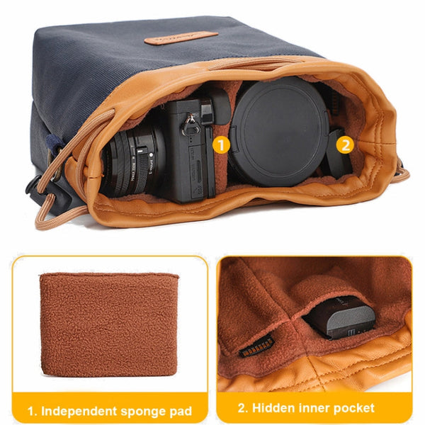 S.C.COTTON Camera Lens Protection Bag Liner Bag Waterproof Camera Storage Bag, L, M, S
