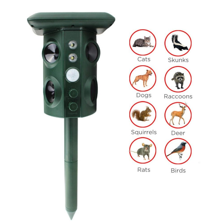 Outdoor Solar Animal Repeller Ultrasonic Vibration Multi-functional Snake Repeller